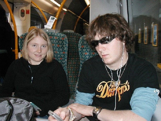 on a train in england