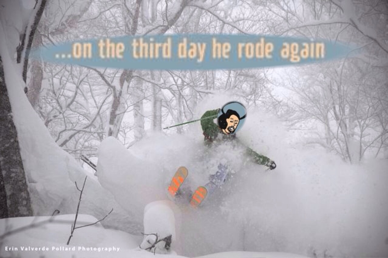 On he third day he rode again....