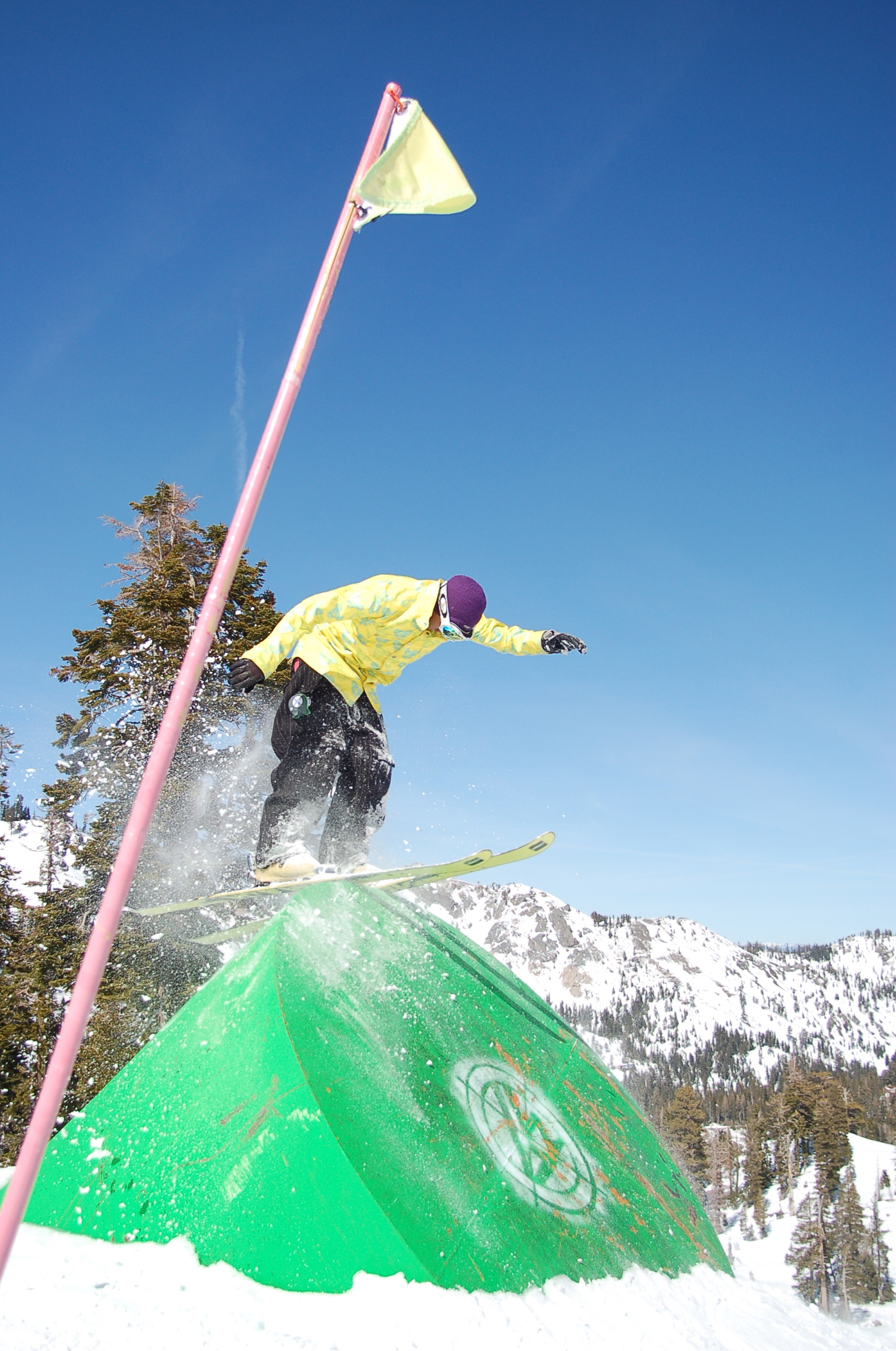 on the edge of the barrel