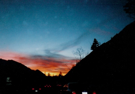 on the way down from Alta