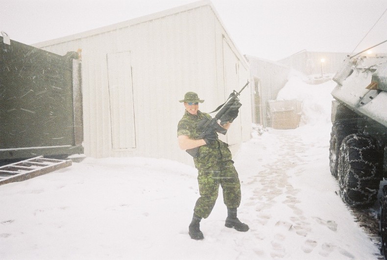 On top of Bosnia with guns and a snowstorm...