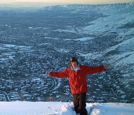 On top of the hill we skied