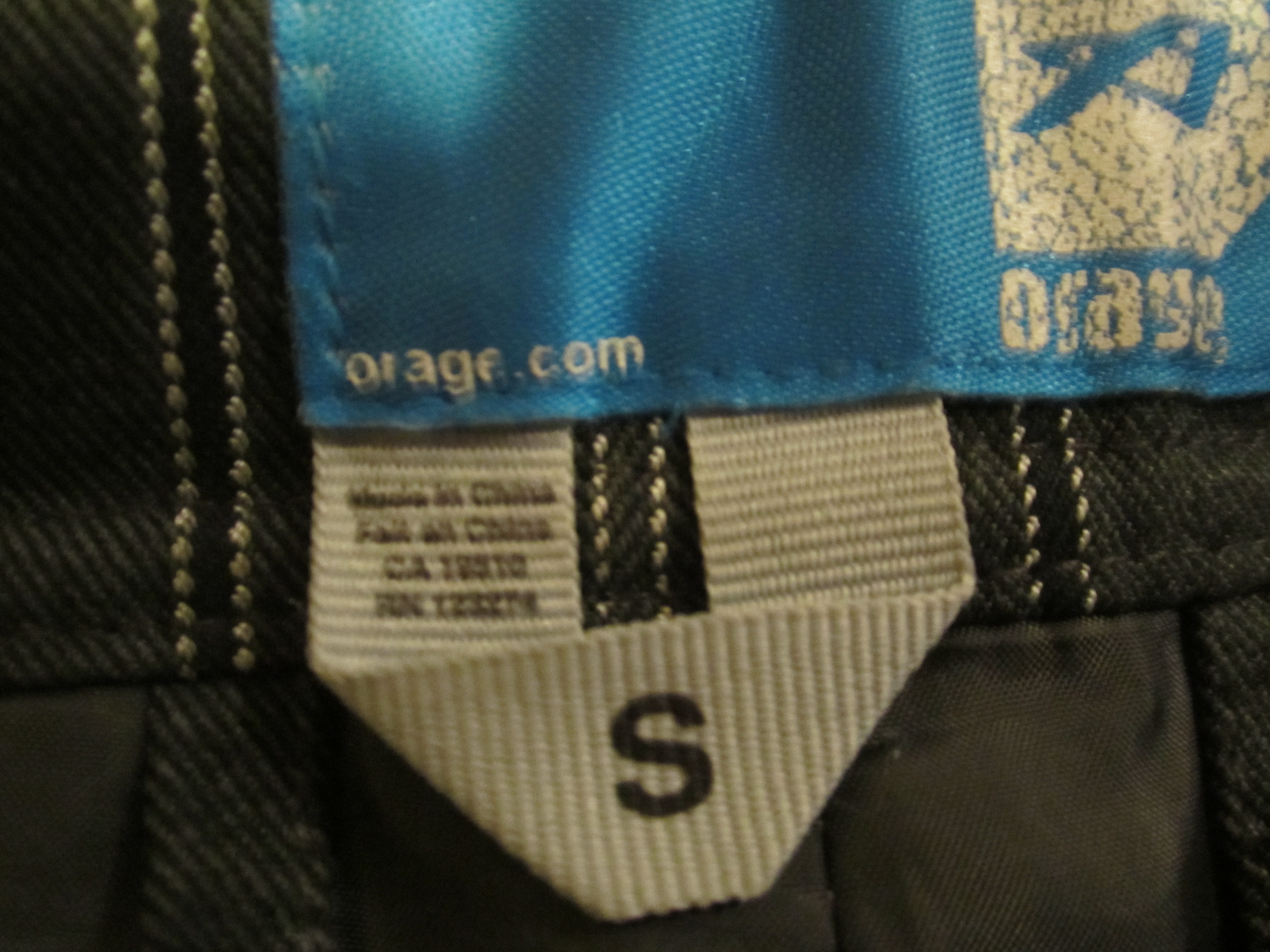 Orage pants size