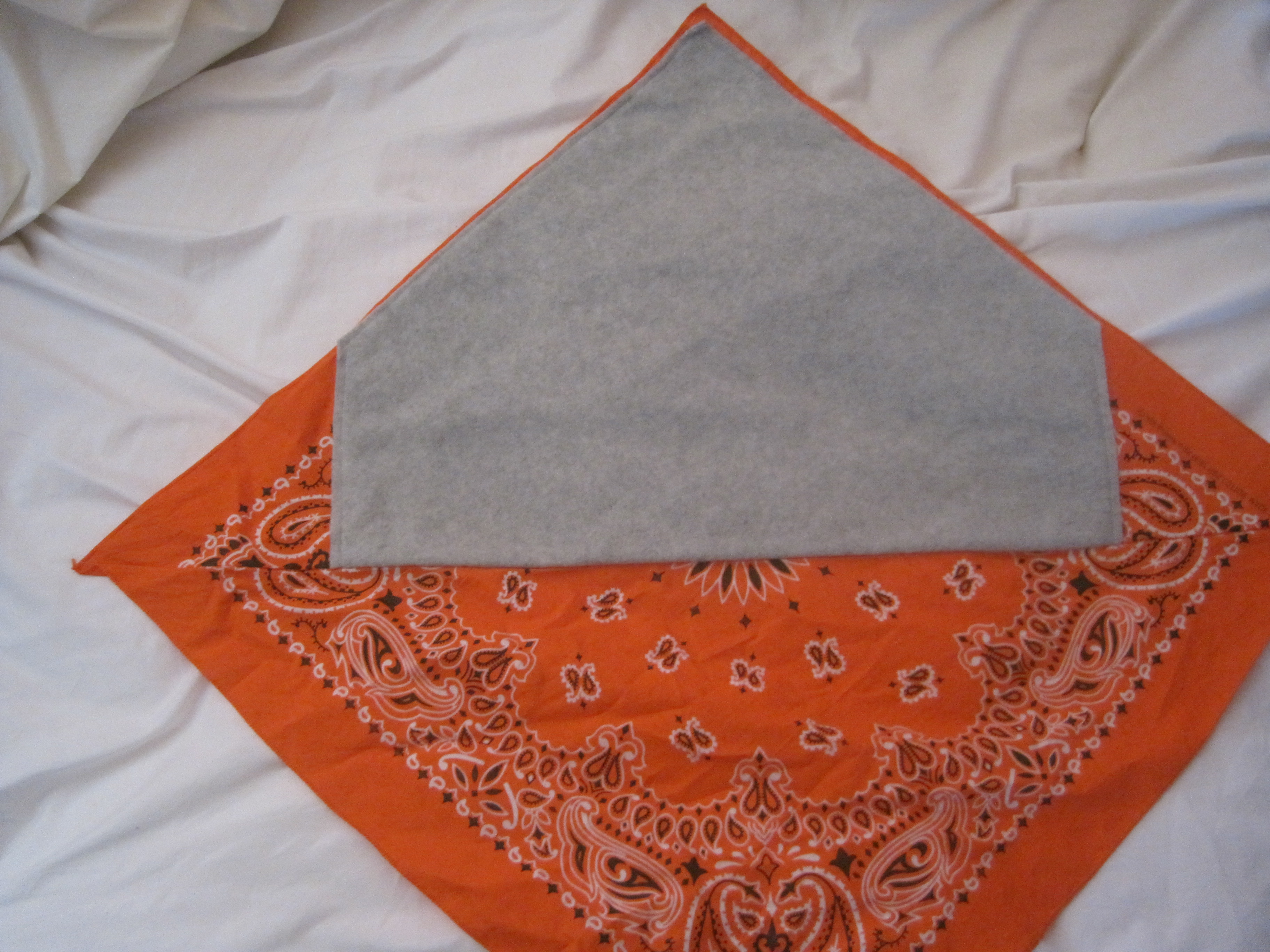 Orange Bandana Fleece lined