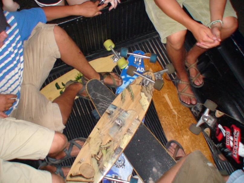 Our crews pile of longboards