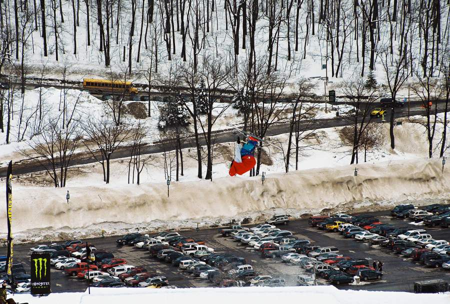 Over parking lot over flip