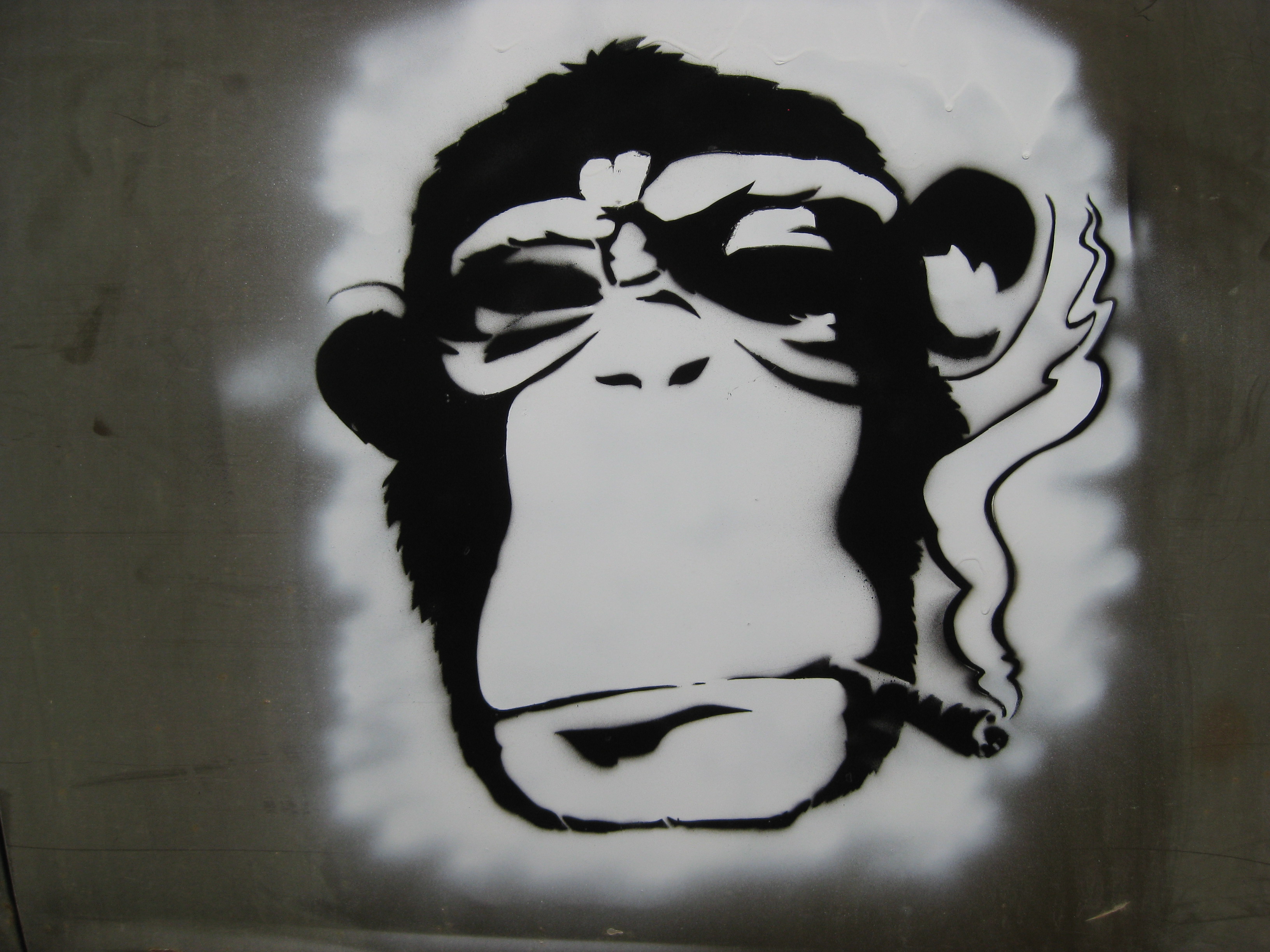 Papa chimp stencil