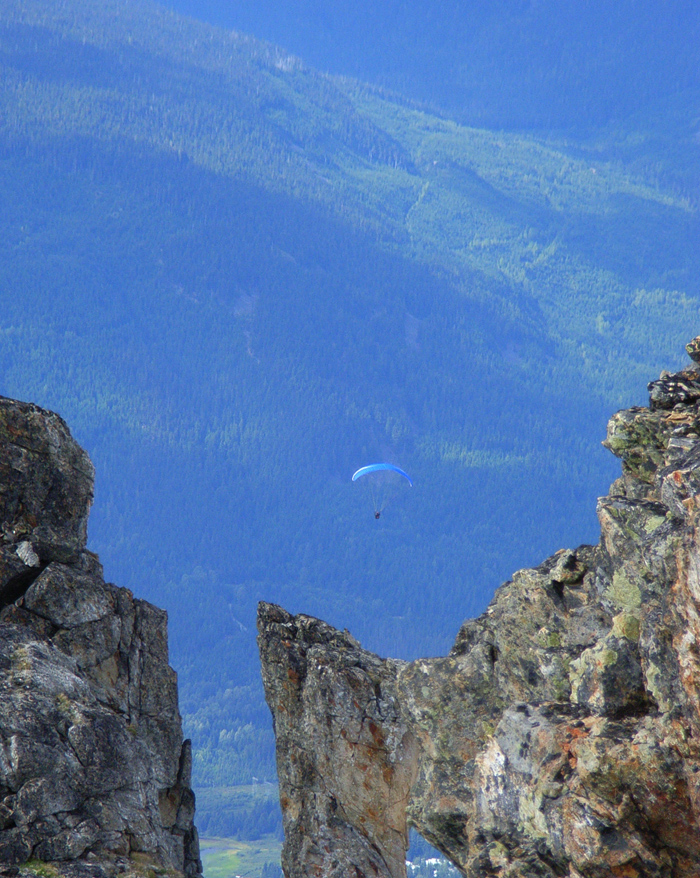 Paraglider at the Top of Whistler