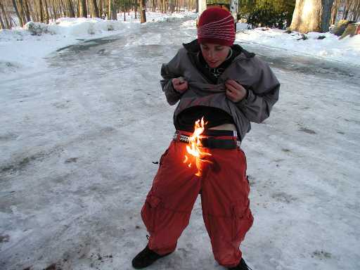 Parker on fire (old pic from site, claim it if its yours)