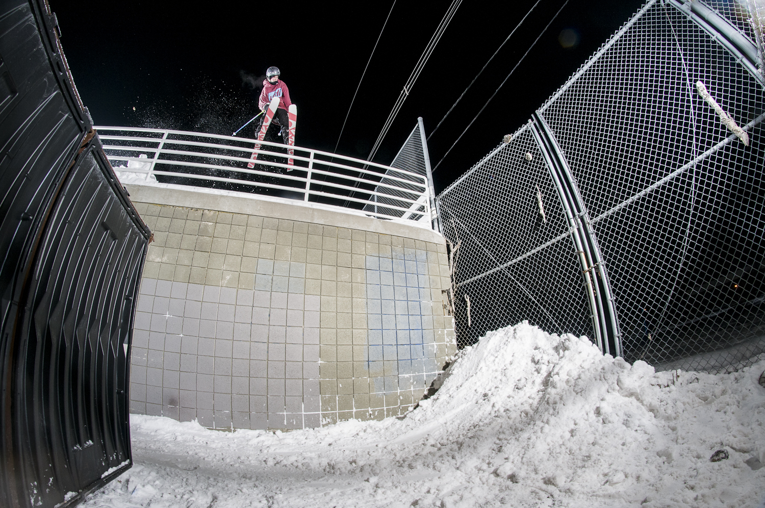 Parking Garage closeout to fence tranny redirect
