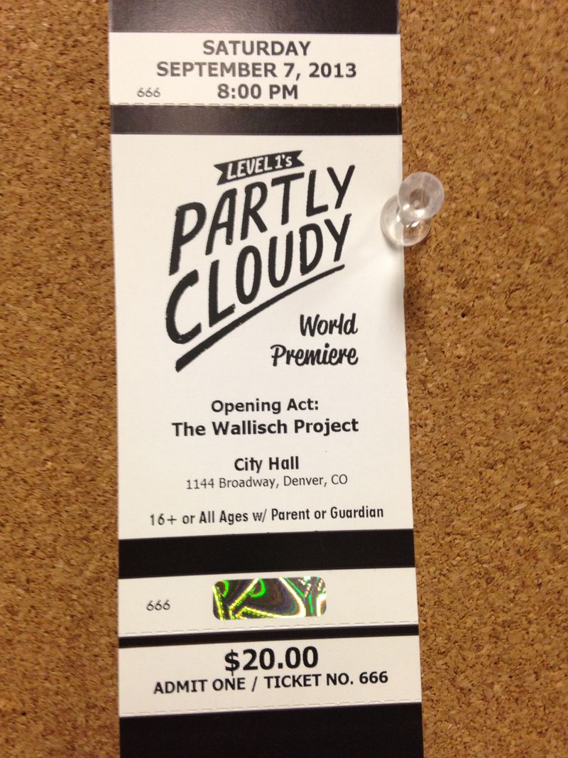 Partly Cloudy Premiere Ticket!