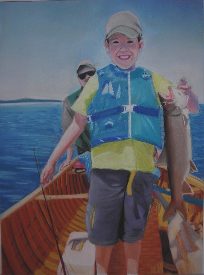 Pastel  i did of my bro and dad