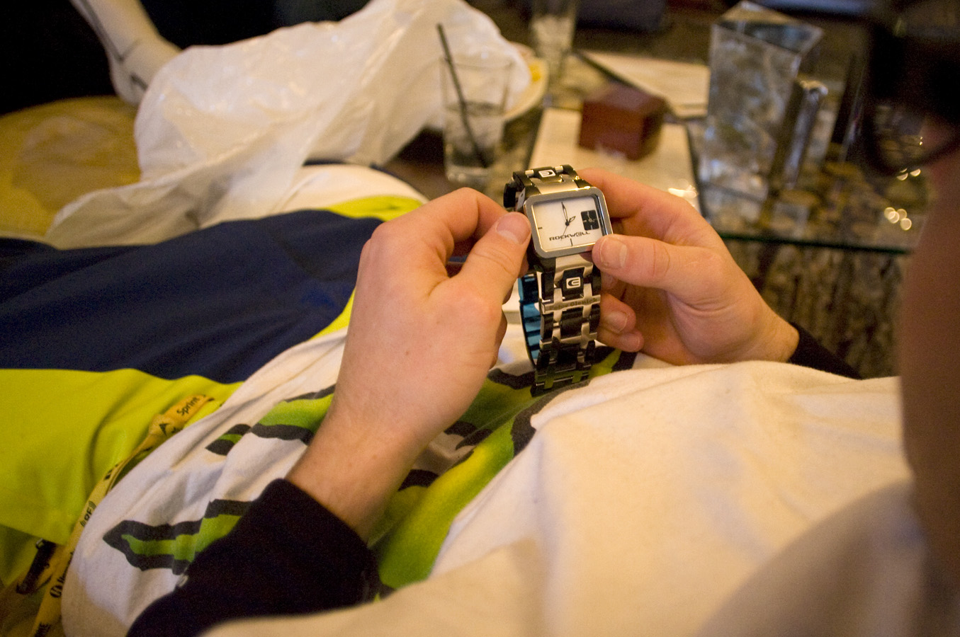 Peter lookin at his dual time