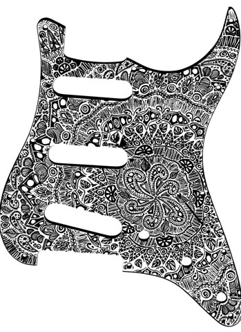 pickguard I just designed for a friends Fender Strat
