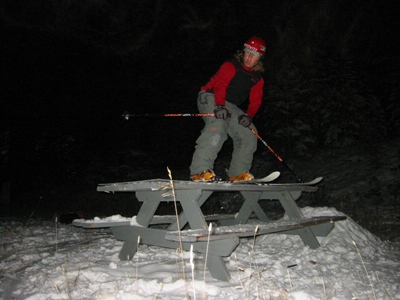 Picnic Table in the dark