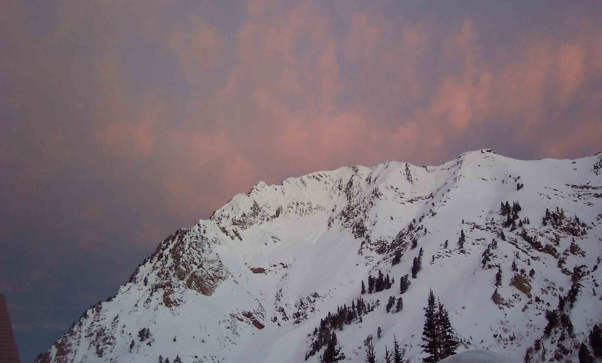 Pink Glow over Mountain