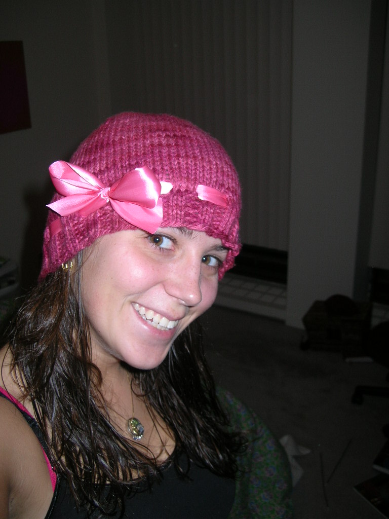 Pink hat!