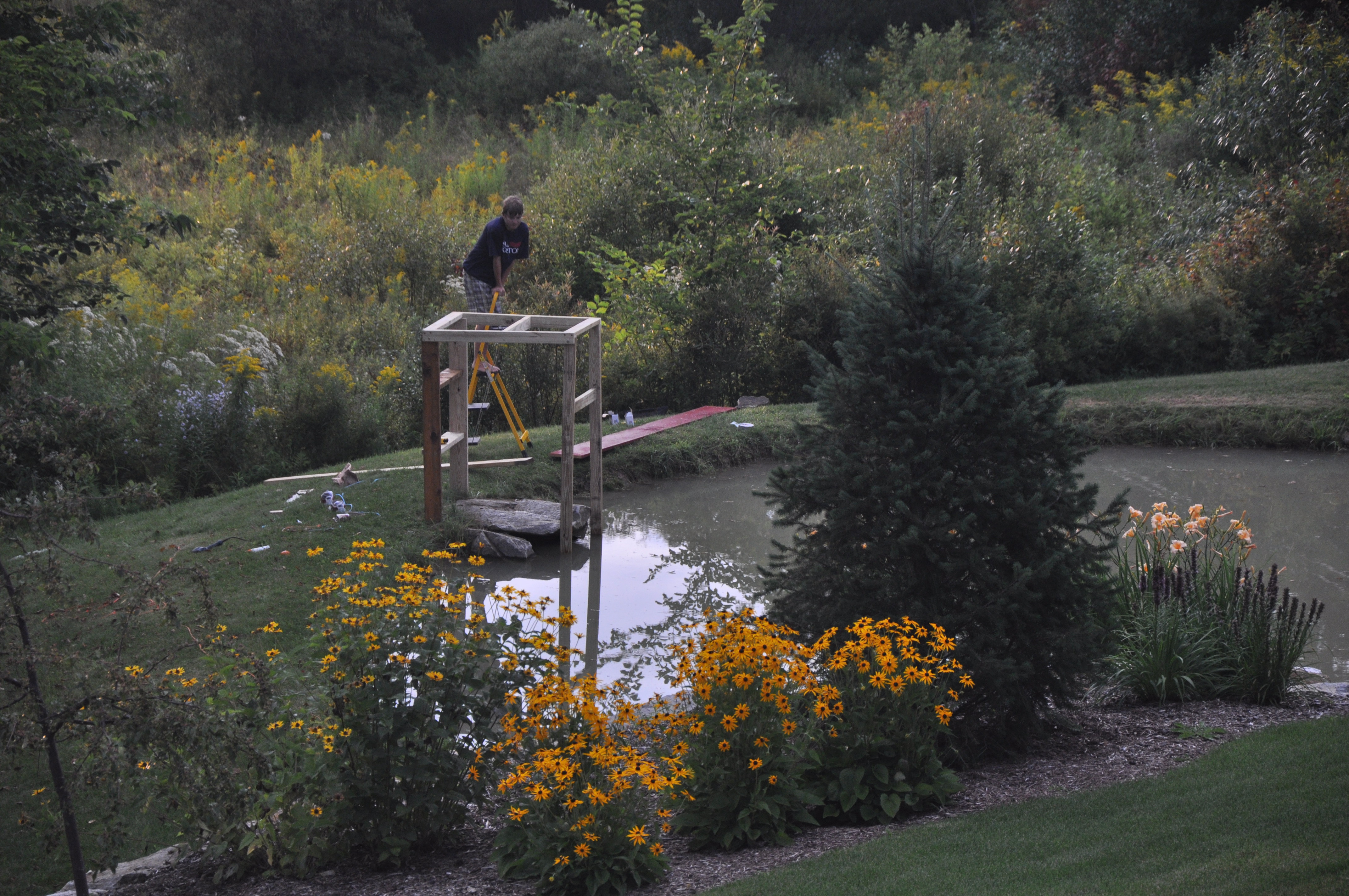 Platform for diving board
