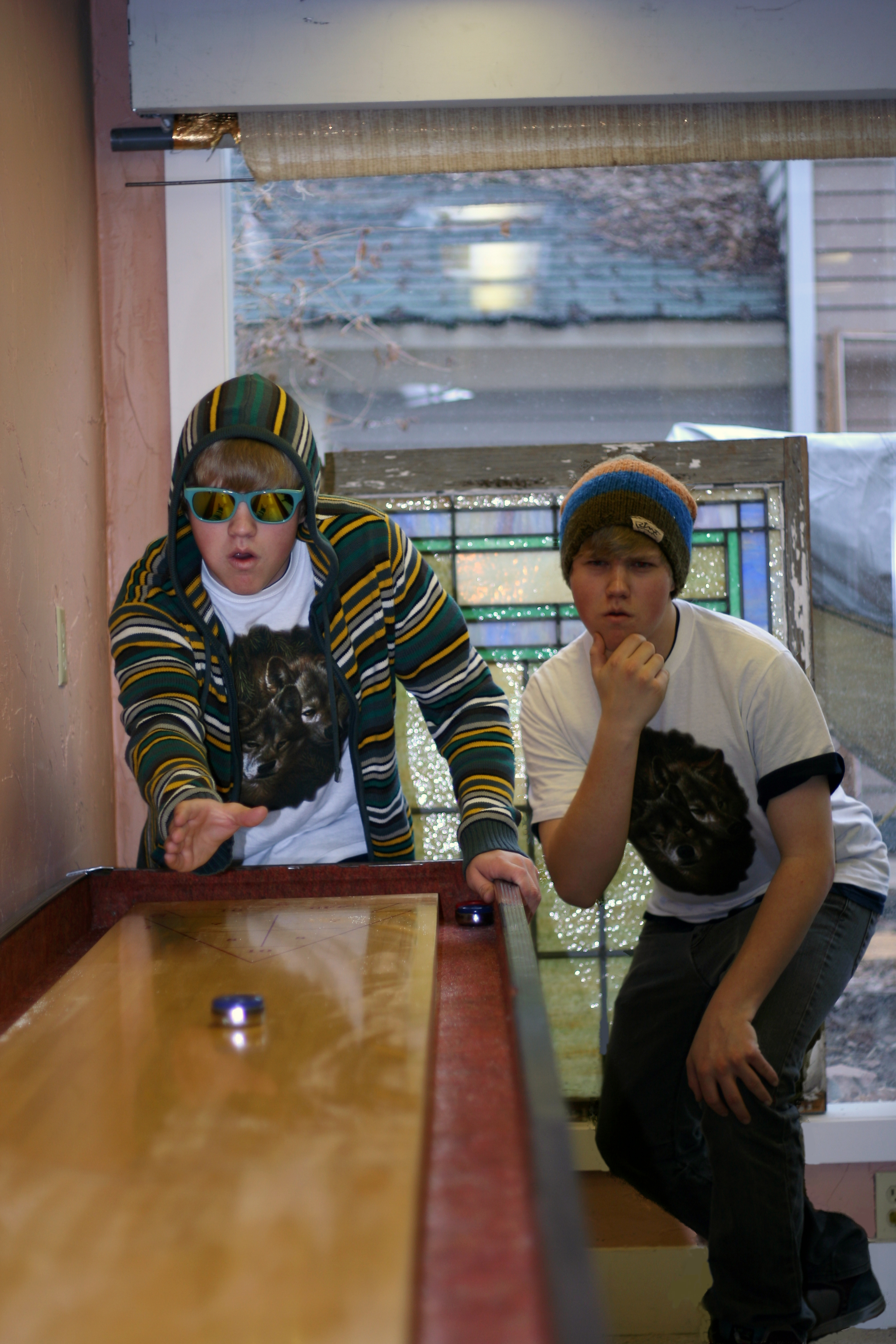 Playing Shuffle board