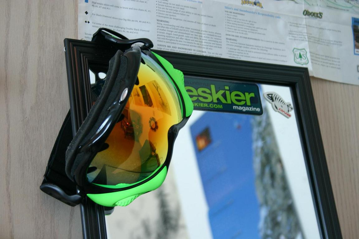 Playing with goggle reflections.