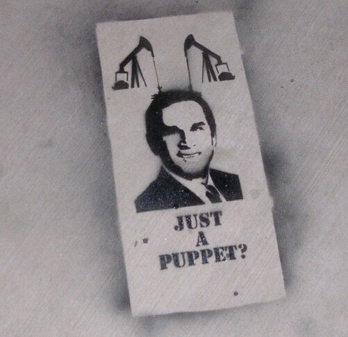 Political Stencil of George Bush