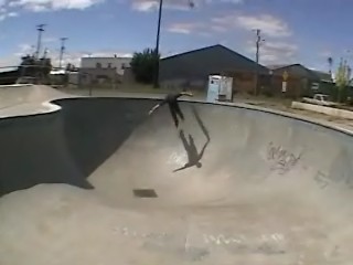 Pool skate fall
