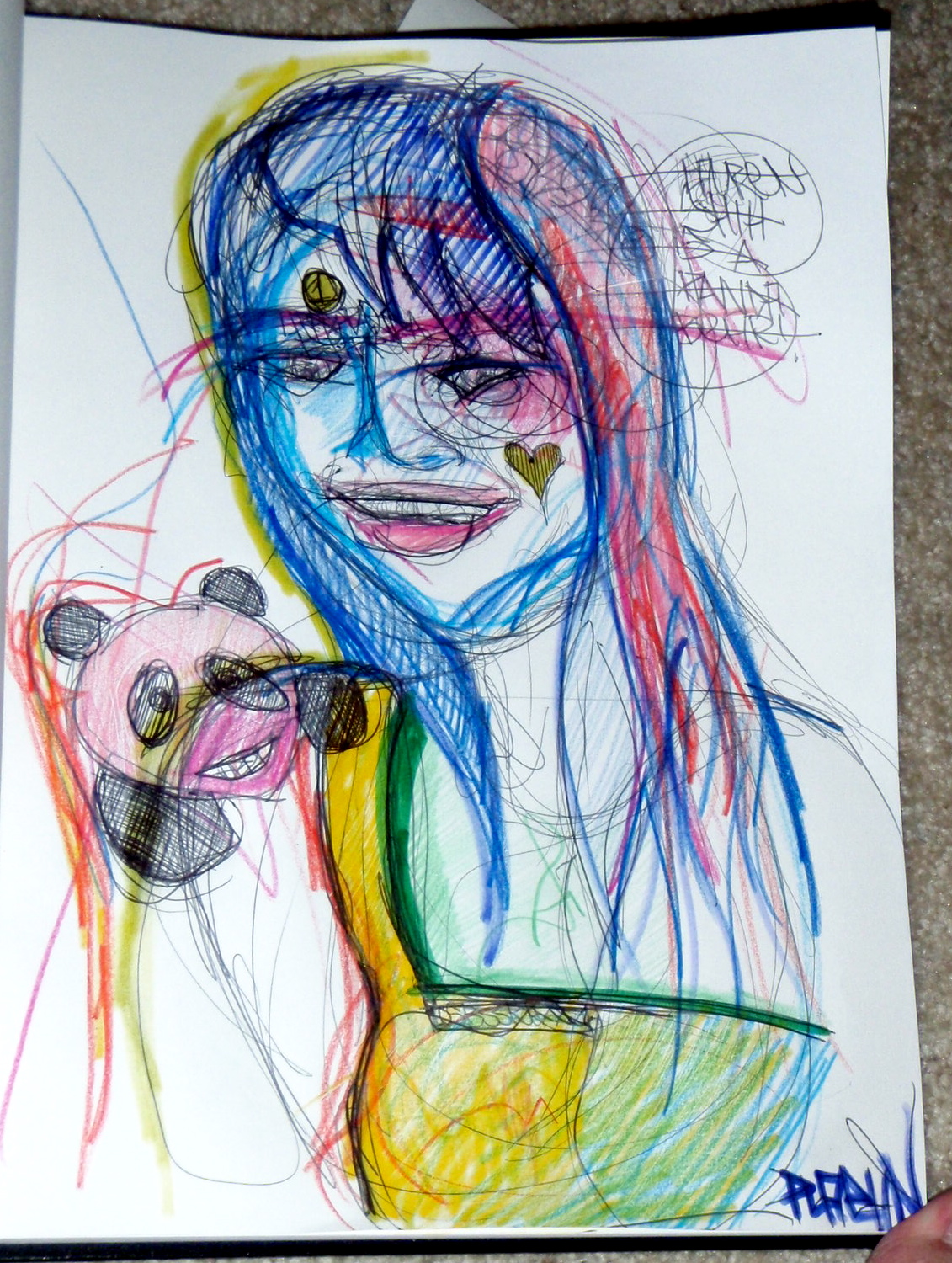 Portrait sketch of a friend