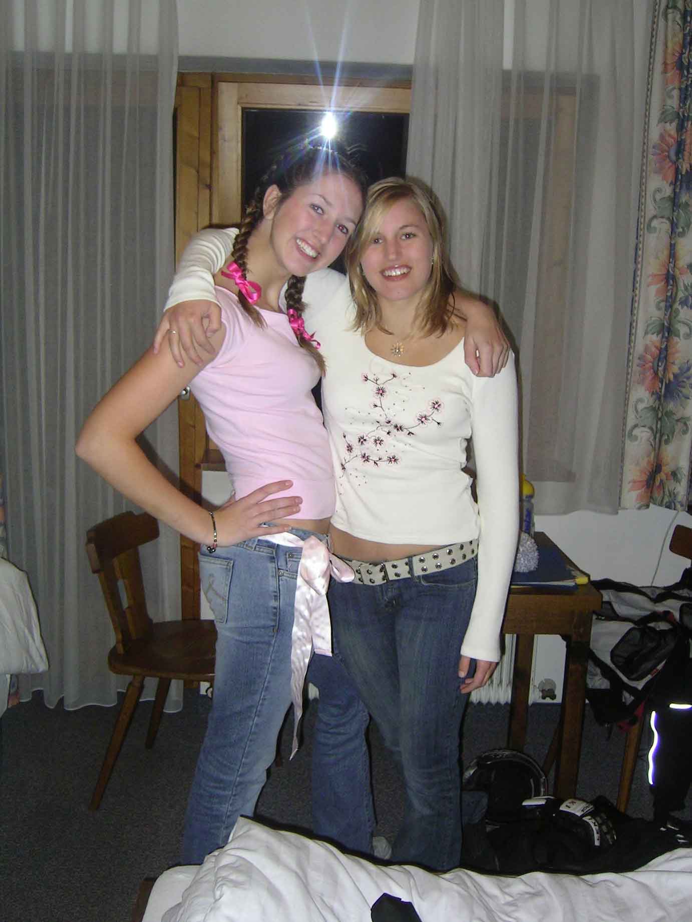 posin for the cam in austria-went on a ski trip there