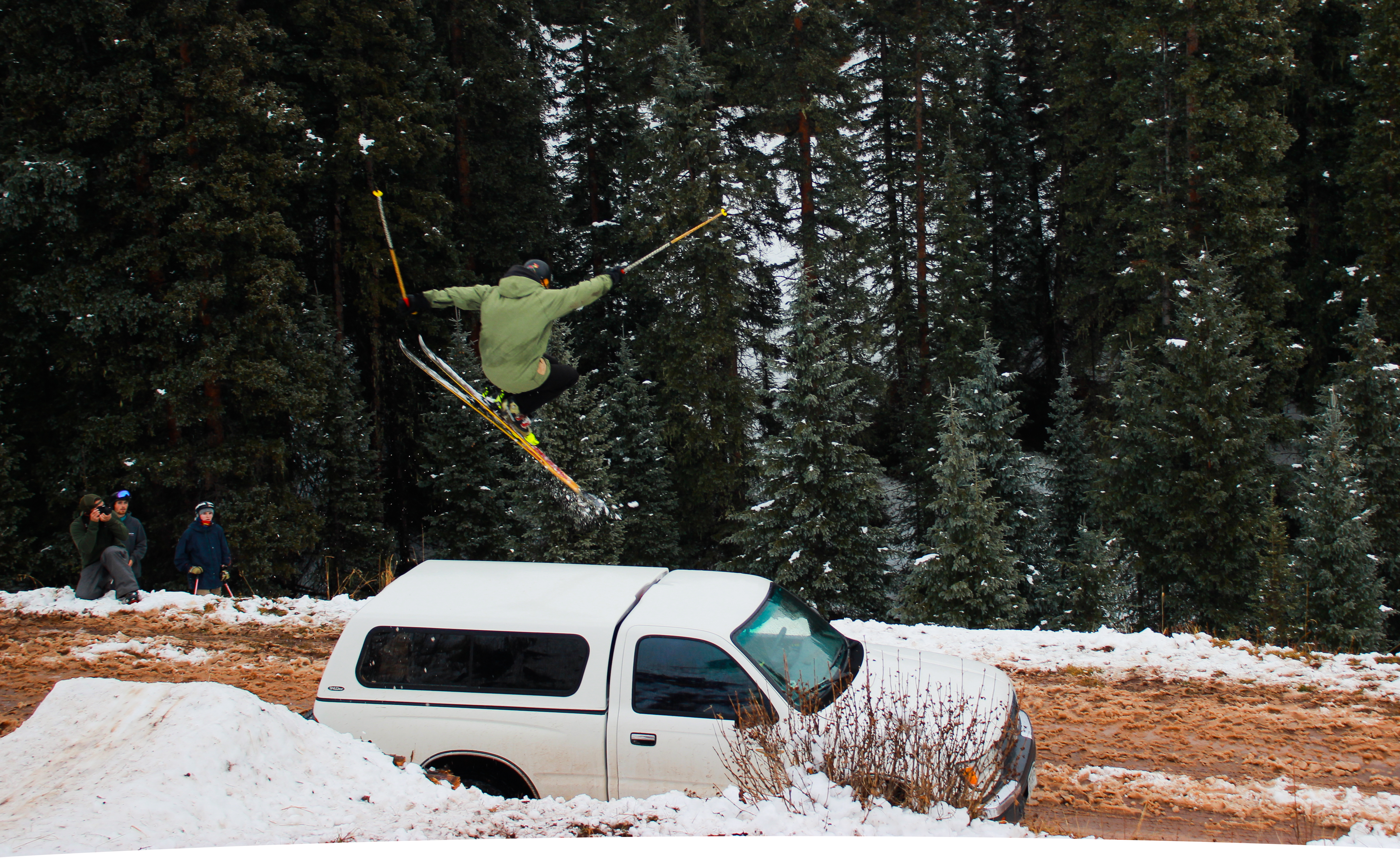 preseason road gap on 4 inches of snow