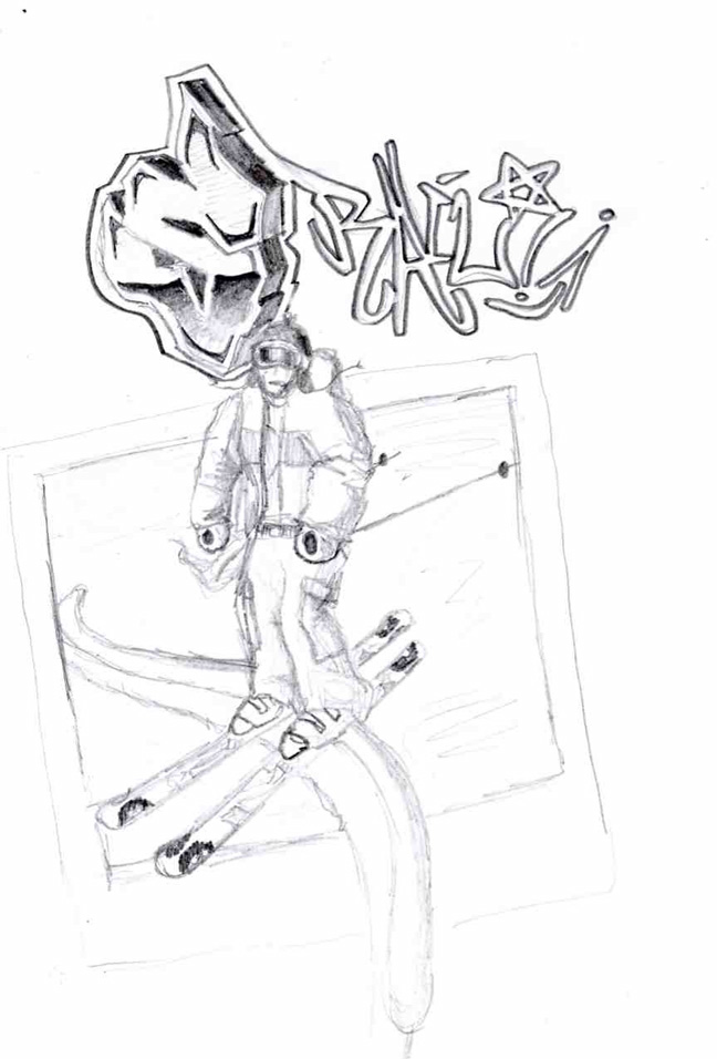 pretty cool s rail pic i drew on back of my GAT