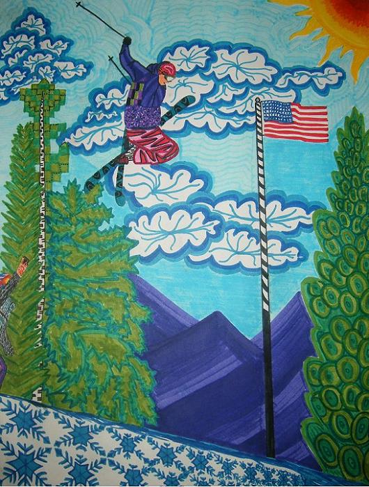 Project from High School..had to use marker w/patterns