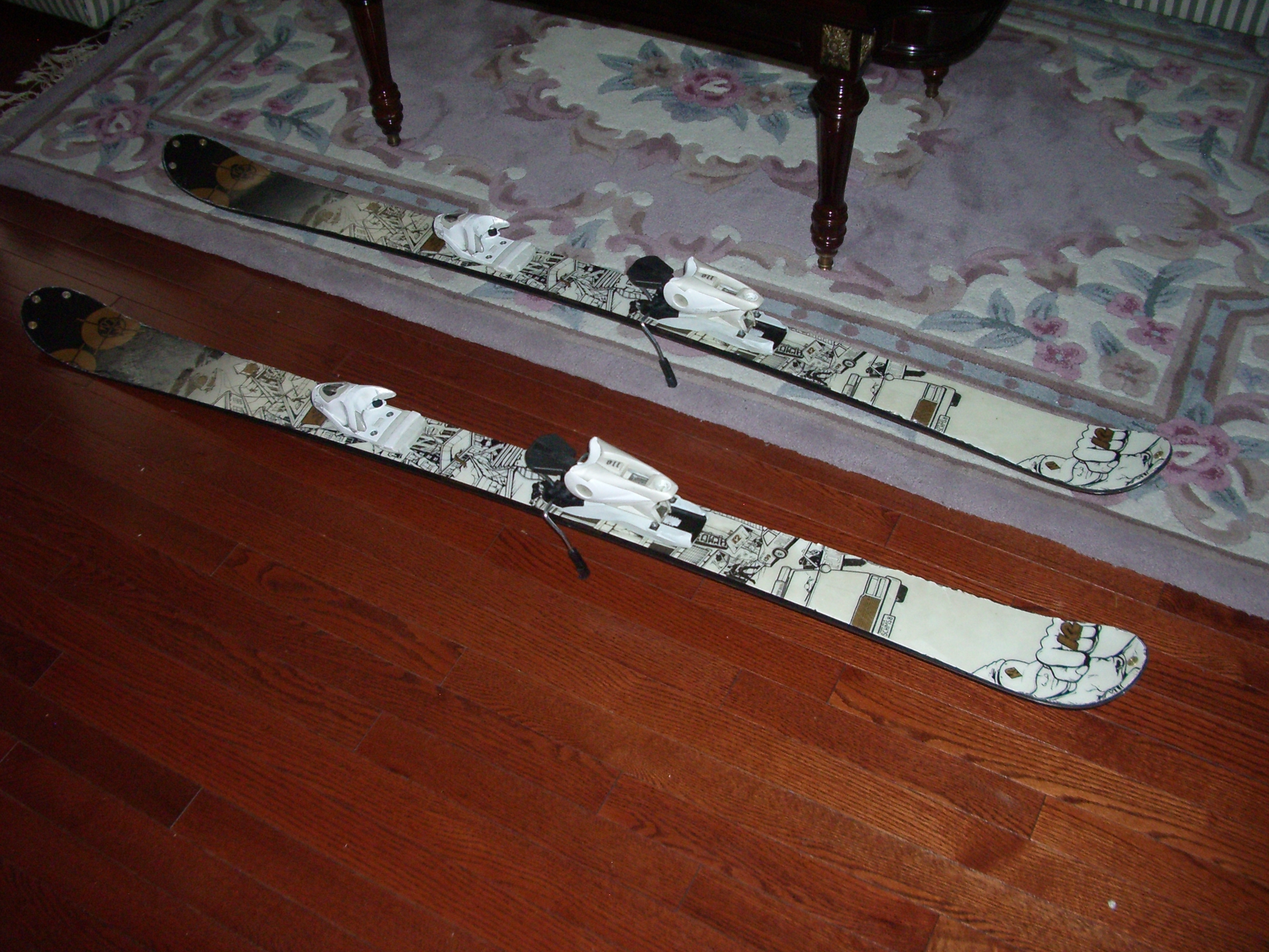 Public Enemy RB 159 skis with Rossi 110 bindings.