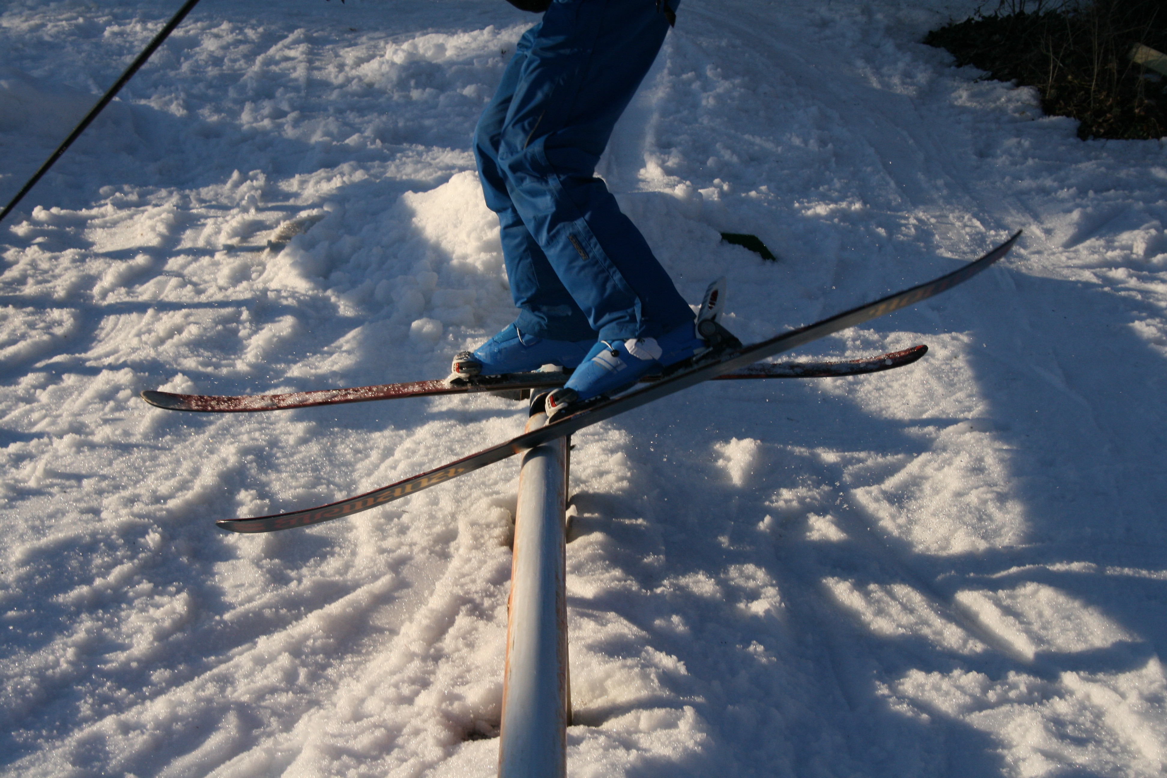 PVC pipes before the snow was gone