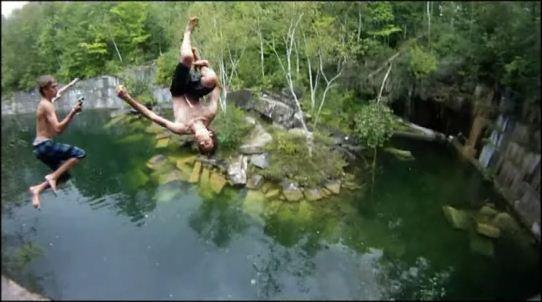Quarry jumping