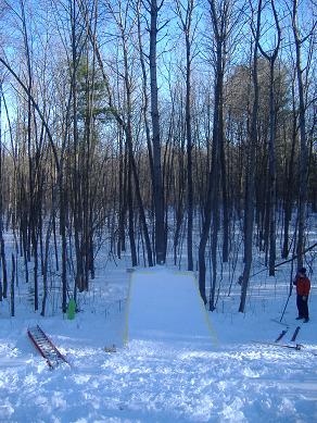 Quarter pipe view from drop in