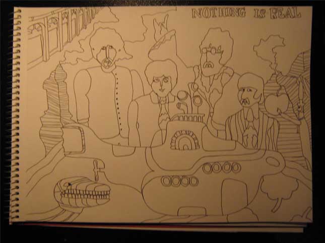 Quick Yellow Submarine Sketch