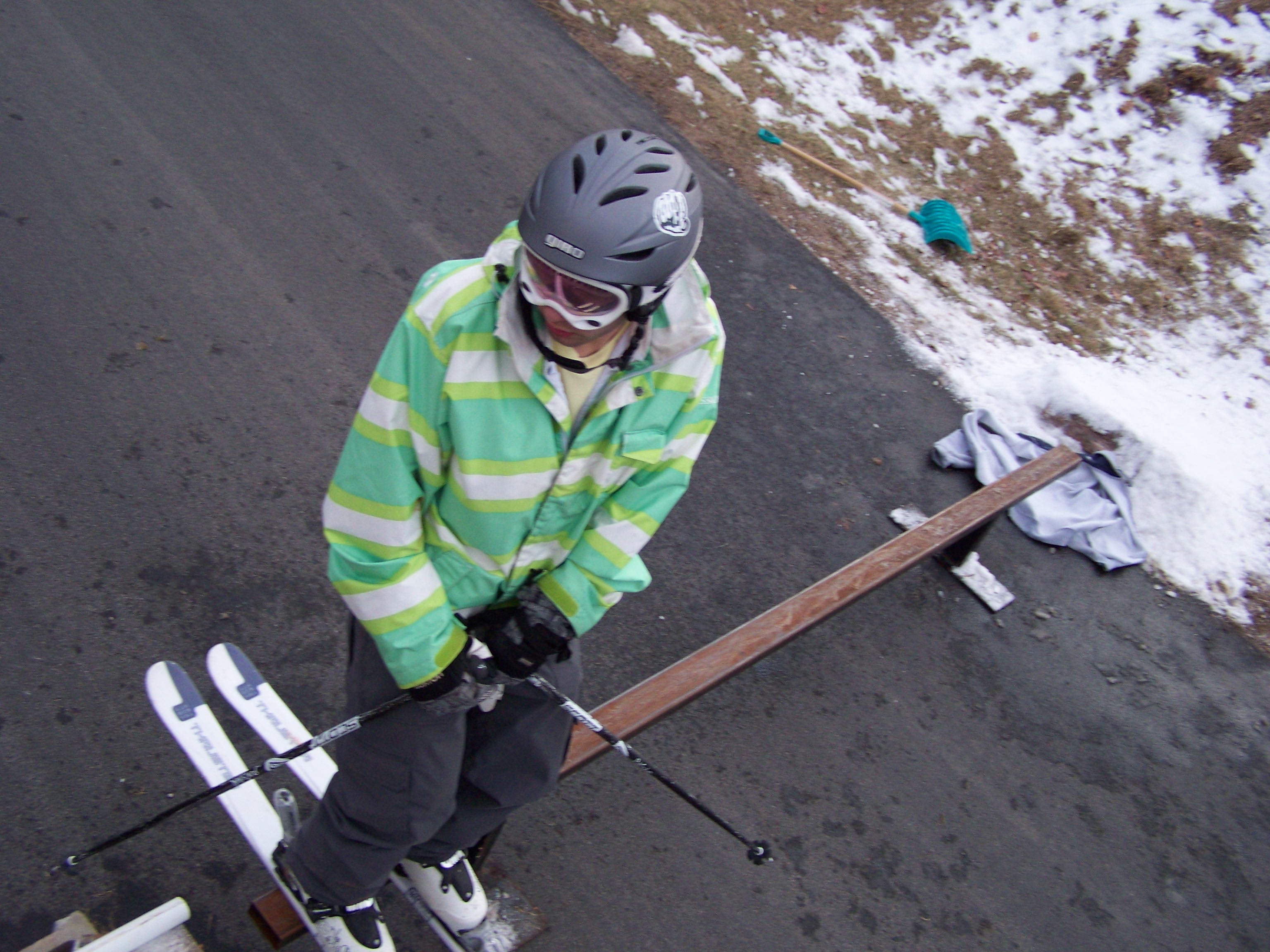 Rail across the road
