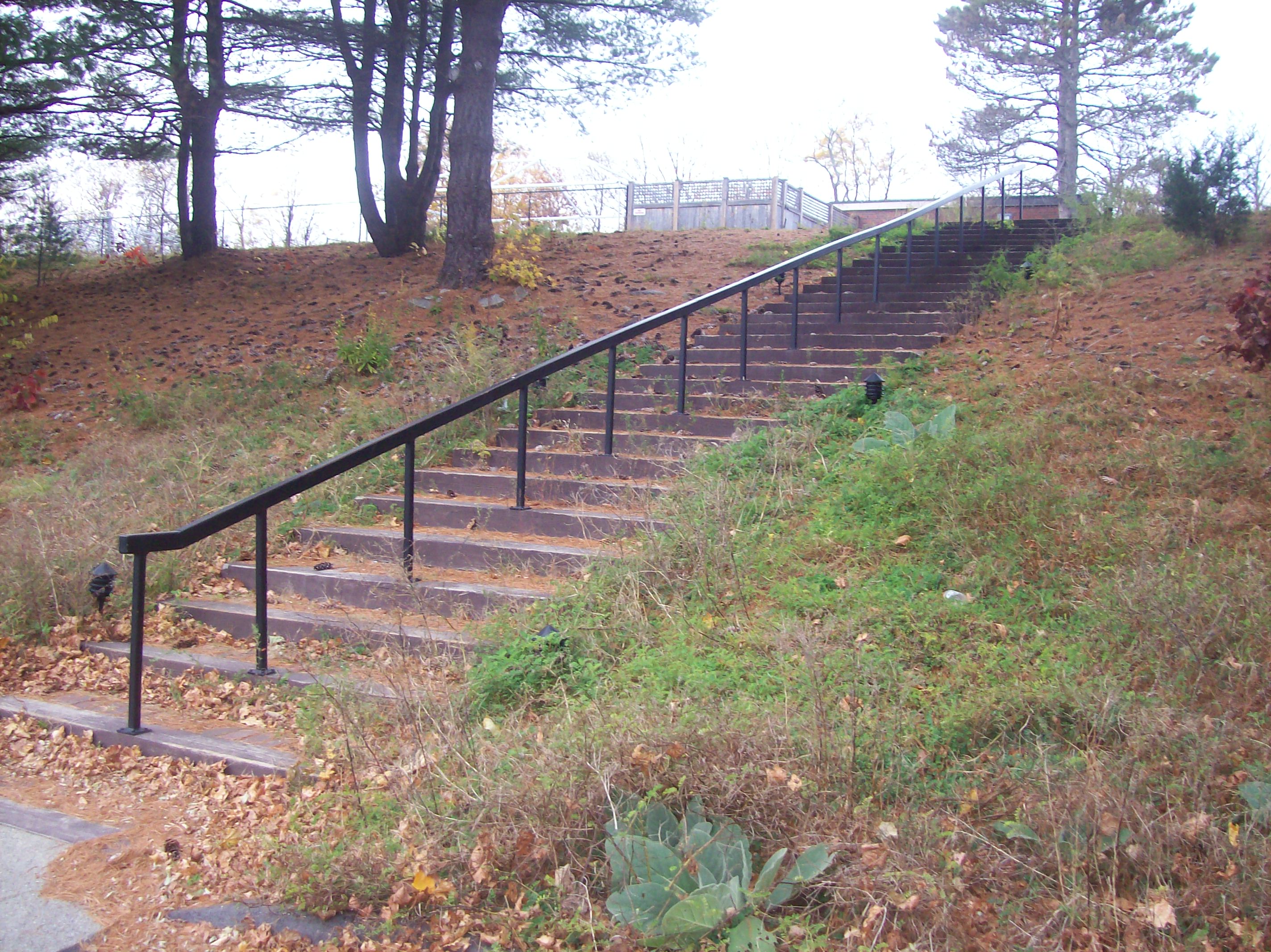Rail at the town pool