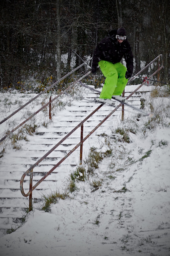 Rail next to a middle school