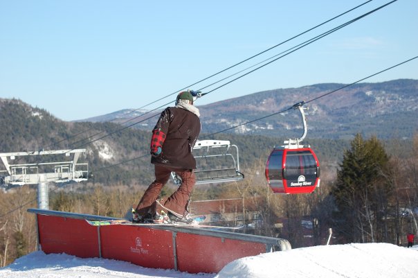 Rail silde picture of me doing a rail slide