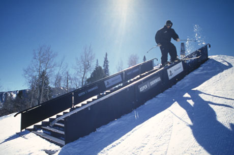 Rail slide at Buttermilk