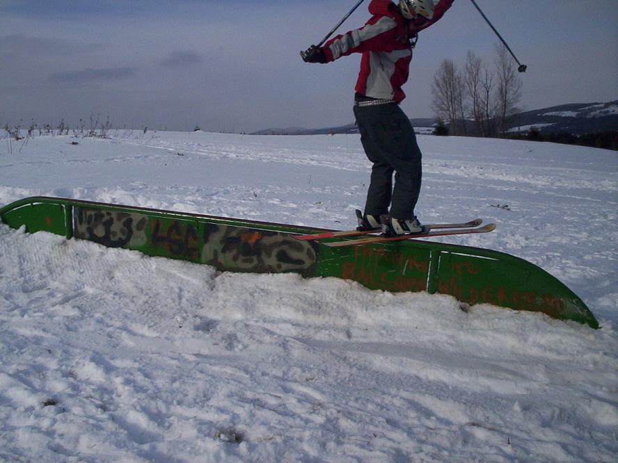 Rail we put in at school...they let us uild a terrain park by the presidents house and its ill