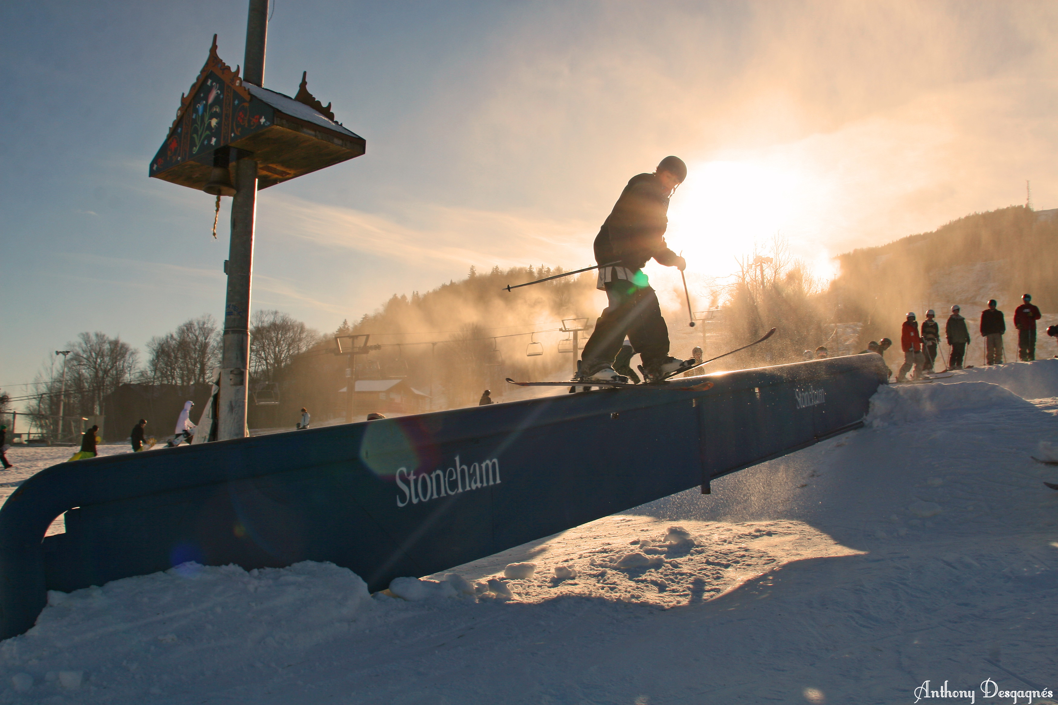Rail with style and sunset