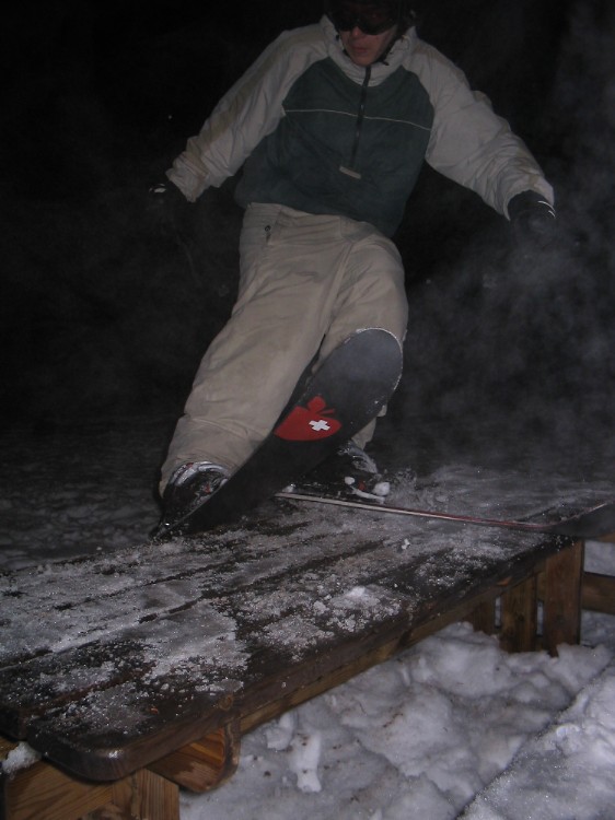 railin the picnic table