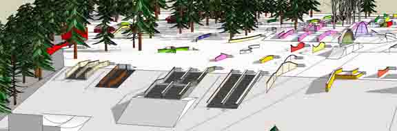 Rails I designed in sketch up