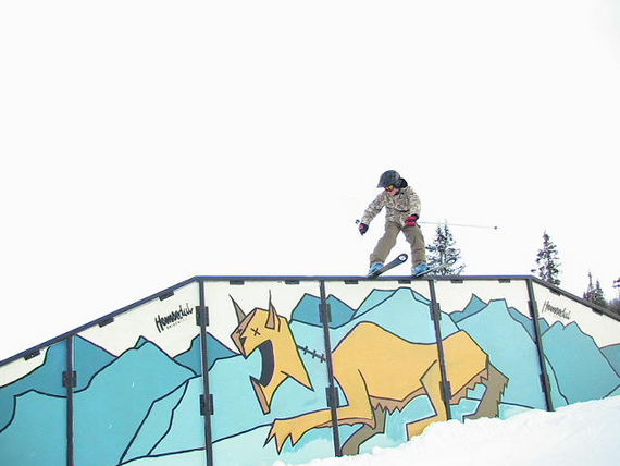 railslide on the big a-frame