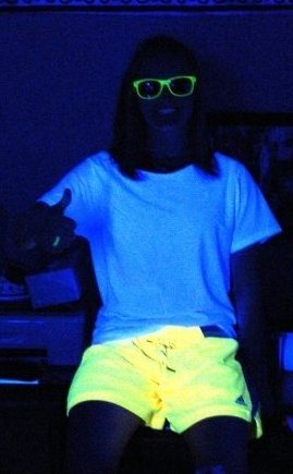 Random blacklight party..