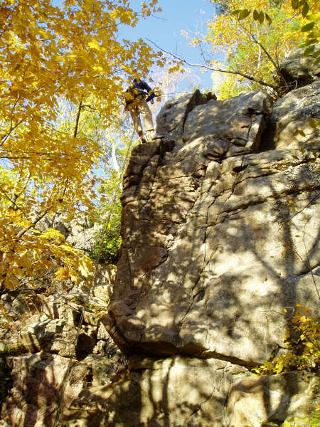 Rapping off thru the fall leaves