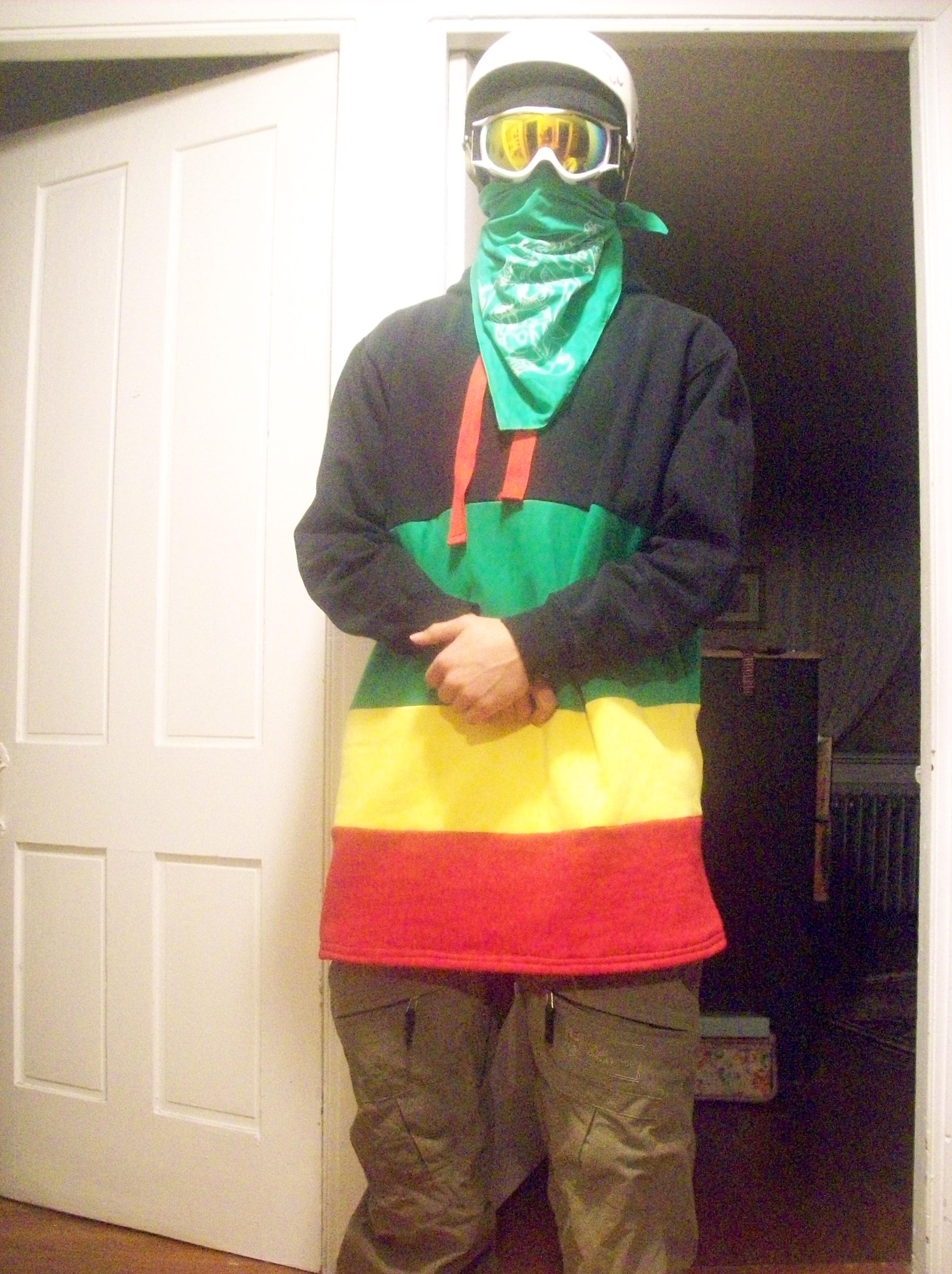 Rasta with brown pants