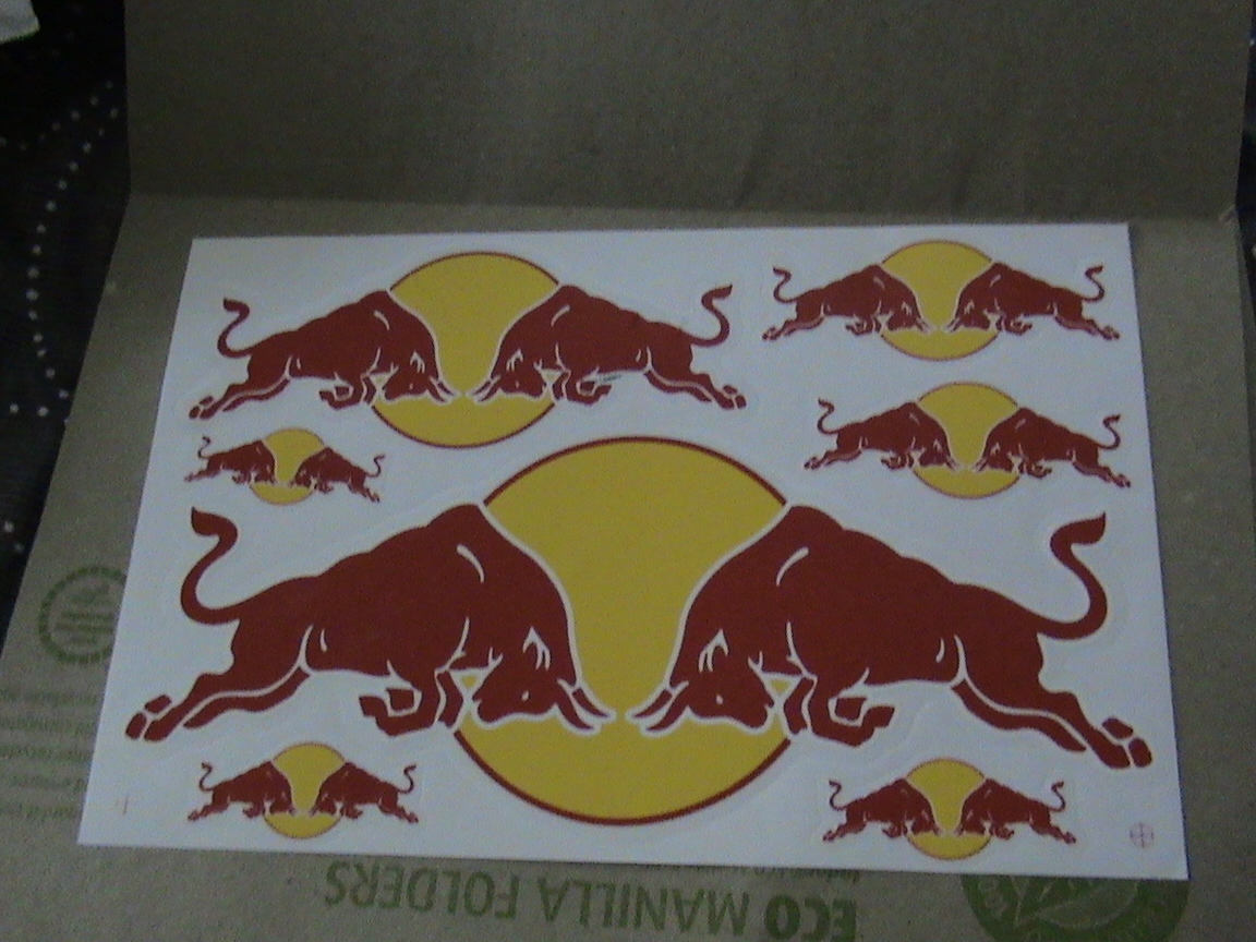 Red bull stickers